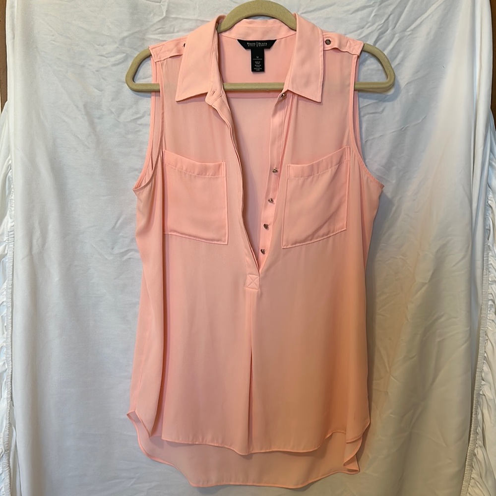 White House Black Market size medium peach top